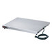 A white rectangular stainless steel Hatco heated shelf warmer with a cord.