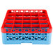 Carlisle RG25-2C410 OptiClean 25 Compartment Red Color-Coded Glass Rack with 2 Extenders Main Thumbnail 2