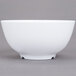 A white GET Water Lily melamine bowl.