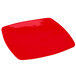 A red square CAC Clinton flat plate on a white background.