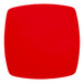 A red square CAC Clinton stoneware plate.