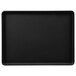 A black rectangular tray with a white border.