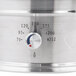 A stainless steel Town water boiler with a blue and red circular thermometer on it.