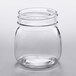 An American Metalcraft clear glass mason jar with a lid.
