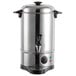 A silver and black Town 8 liter water boiler with a stainless steel lid.