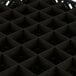 A Vollrath Traex black plastic grid with 49 squares.