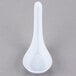 A white Thunder Group Melamine Wonton Soup Spoon with a handle.