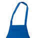 A blue Chef Revival apron with a strap and a pocket.
