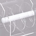 A transparent cylinder with a white tube inside holding a Noble Products white roll.