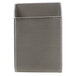 An American Metalcraft stainless steel square sugar caddy with angled sides and a lid.
