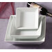 8" Bright White Square Porcelain Bowl - 24/Case Main Thumbnail 2