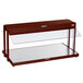 A brown metal Hatco countertop buffet warmer with a glass top.