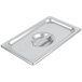 Choice 1/4 Size Stainless Steel Solid Steam Table / Hotel Pan Cover Main Thumbnail 4