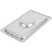 Choice 1/4 Size Stainless Steel Solid Steam Table / Hotel Pan Cover Main Thumbnail 5