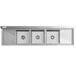 Regency 79" 16-Gauge Stainless Steel Three Compartment Commercial Sink with Galvanized Steel Legs and 2 Drainboards - 15" x 15" x 12" Bowls Main Thumbnail 6