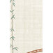 Menu paper with a drawing of a bamboo stem and leaves on a white background.