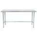 Advance Tabco TAG-306 30" x 72" 16 Gauge Open Base Stainless Steel Commercial Work Table Main Thumbnail 1