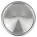 A Vollrath stainless steel lid for Arkadia sauce pans with a metal handle.