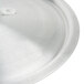 A Vollrath stainless steel lid for an Arkadia sauce pan with a handle on top.