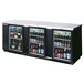 Beverage-Air BB94HC-1-G-B 95" Black Counter Height Glass Door Back Bar Refrigerator Main Thumbnail 6