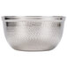 A Tablecraft Remington stainless steel double wall bowl with a handle.