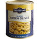 A #10 can of DeLestino sliced green olives with a label.