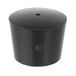 A black plastic cylinder with a hole in the top.