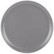An American Metalcraft hard coat anodized aluminum coupe pizza pan on a grey plate.