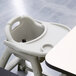 Lancaster Table & Seating Ready-To-Assemble Gray Polypropylene Stackable Restaurant High Chair with Tray (No Wheels) Main Thumbnail 6