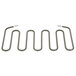 A close-up of several wavy metal heating elements.