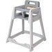 Koala Kare KB950-01-KD Gray Ready to Assemble Stackable Plastic High Chair Main Thumbnail 2