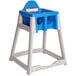 Koala Kare KB977-04 KidSitter Grey Assembled Convertible Plastic High Chair with Blue Seat Main Thumbnail 1
