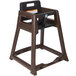 Koala Kare KB950-09 Brown Assembled Stackable Plastic High Chair Main Thumbnail 1