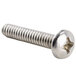 A close-up of a Nemco stainless steel screw with a flat head.