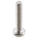 A close-up of a Nemco stainless steel screw for a vegetable prep unit.