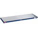 A blue and white rectangular Hatco heated shelf warmer.