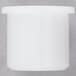 A white plastic bushing for Nemco presses with a white lid.