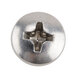 A close-up of a Nemco stainless steel raised head screw with a cross in the middle.