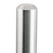 A close-up of a stainless steel cylinder with a silver color.