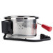 A silver stainless steel Carnival King replacement kettle with a red handle.