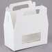 1-Piece 1 lb. Rectangle Window Candy Box White 6 3/8" x 3" x 3 1/2"   - 250/Case Main Thumbnail 3