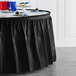 Black Plastic Table Skirt 14' x 29" Main Thumbnail 1