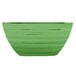 A green Vollrath square metal bowl on a white background.
