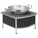 A small Vollrath buffet station with a wire grill and a pan on top.