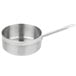 A Vollrath stainless steel saute pan with a handle.