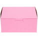 6 1/2" x 4" x 2 3/4" Pink Cake / Bakery Box - 250/Bundle Main Thumbnail 2