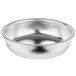 A stainless steel bowl for a Vollrath chafing dish.