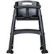 Rubbermaid FG780508BLA Black Sturdy Chair Restaurant High Chair with Wheels - Assembled Main Thumbnail 3