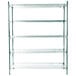 Metro 5A367K3 Stationary Super Erecta Adjustable 2 Series Metroseal 3 Wire Shelving Unit - 18" x 60" x 74" Main Thumbnail 1