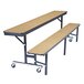National Public Seating CBG72 6 Foot Mobile Convertible Cafeteria Bench Unit with MDF Core and Ganging Devices Main Thumbnail 3